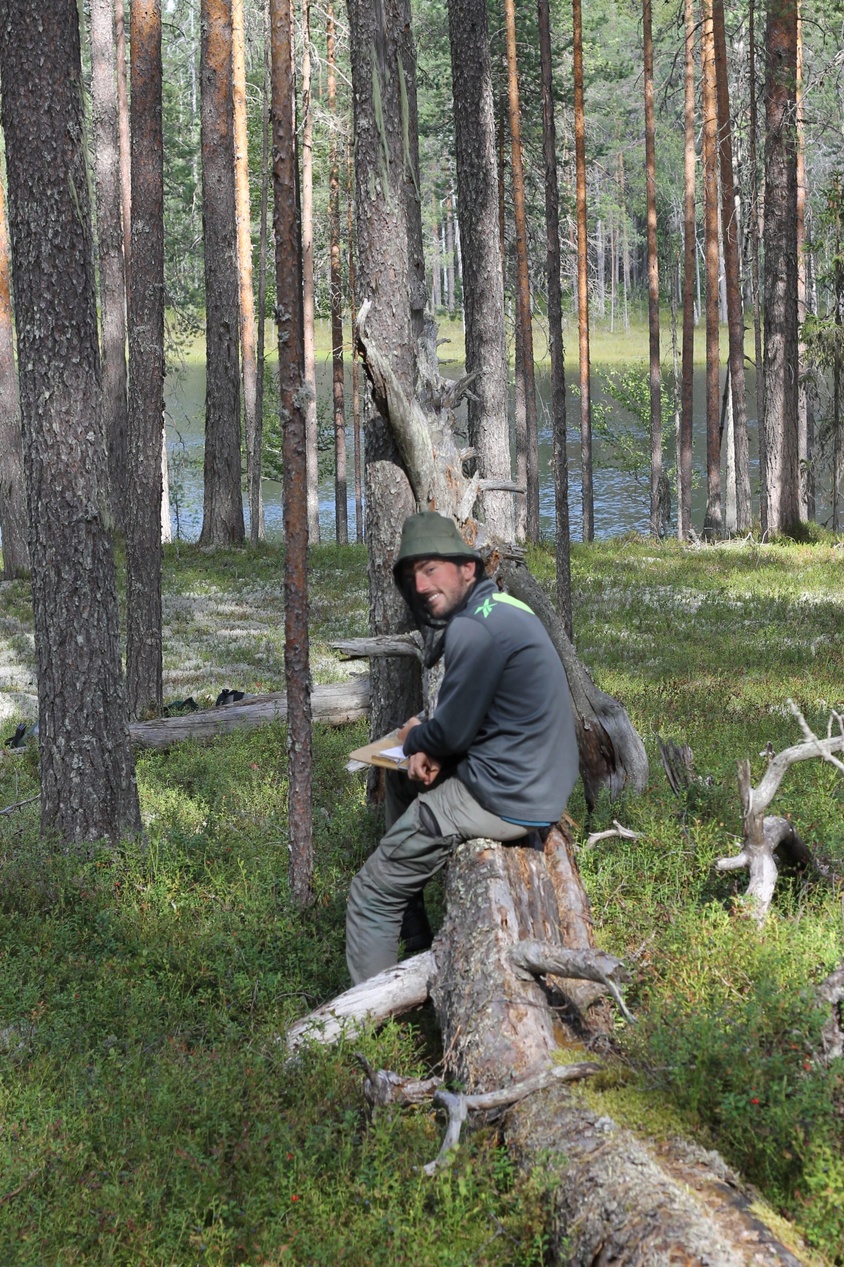 Romain Bergeret doing fieldwork