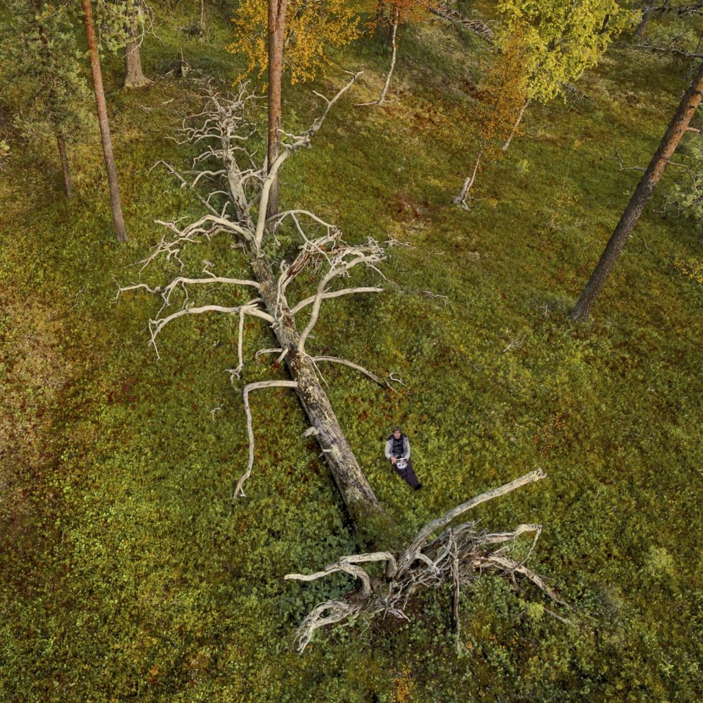 Ritva taking a drone picture